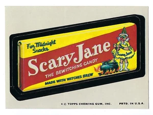 Topps Wacky Packages 1974 10th Series 10 Scary Jane Candy casi nuevo - Imagen 1 de 1