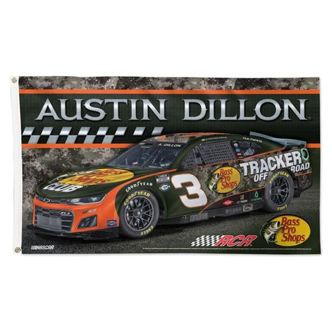 Austin Dillon 2023 Wincraft #3 Bass Pro Shops 3x5 Deluxe Flag Cover