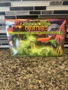 Weird N Wild Creatures 3D Puzzles Glow In The Darn Trex & Triceratops New/Sealed - Picture 1 of 4