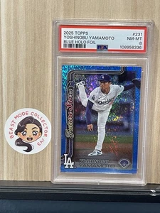2025 Topps #231 Yoshinobu Yamamoto Blue Holo Foil PSA 8 - Bild 1 von 2