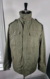 Vintage Alpha Industries US Army Men's Field Coat Size Large Regular Green M65 - Picture 1 of 20