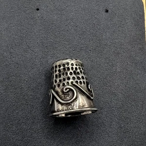 Vintage Sterling Silver Thimble Sewing Collectible Ornate Taxco Mexico - Picture 1 of 13