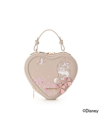 Bolsa de ombro SAMANTHA VEGA Disney Miss Bunny em forma de coração bege nova Japão - Imagem 1 de 4