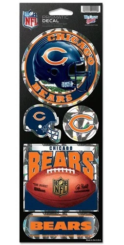Adesivo Chicago Bears 4x11 Die Cut estilo prismático - Imagem 1 de 1