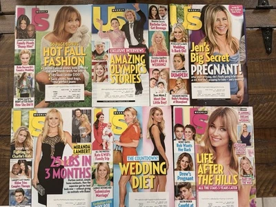 Lot Of 6 US WEEKLY Magazines 2013-14 Kardashians, Jenn, Miley, Drew, Weight Loss - Image 1 of 4
