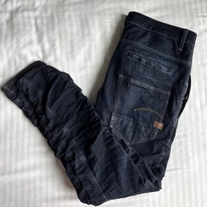 G-Star STAQ 3D RECTO CÓNICO Higa Denim azul oscuro envejecido 50 años W33 L32 - Imagen 1 de 15