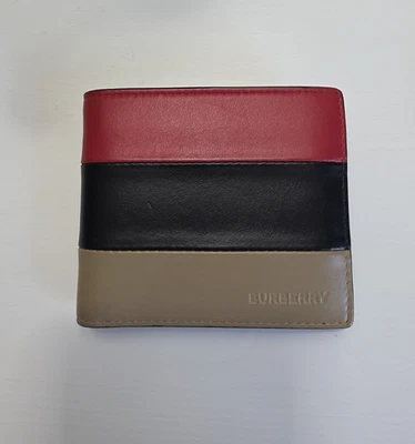 Burberry Mens Colorblock Leather Bifold Wallet - Image 1 of 3