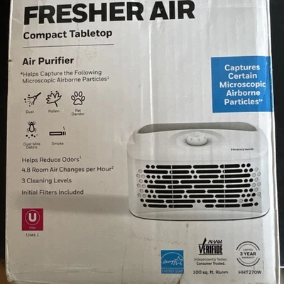 Honeywell Fresher Air - Purificador de aire de mesa compacto HHT270W - Blanco Foto 1 de 3