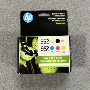 HP 952XL Black 952 Color Printer Ink 4 Pack Unopened Exp10/2025 - Picture 1 of 8