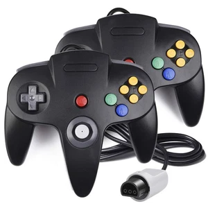 Classic Wired N64 64-bit Gamepad Joystick for Ultra 64 Video Game Console (Bl... - Picture 1 of 9
