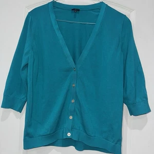 Talbots 3/4-Ärmel geknöpfte Strickjacke Pullover Damengröße 2X grün - Bild 1 von 7
