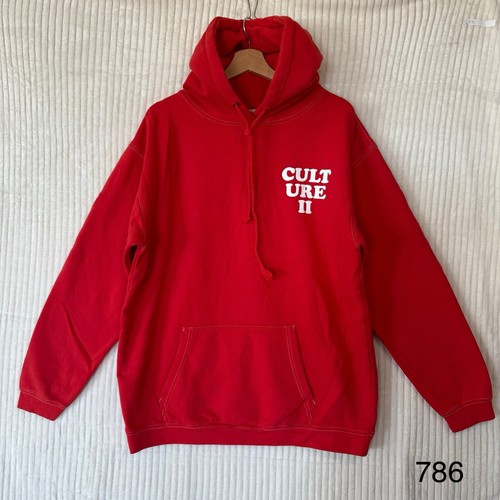 UNDERCOVER Felpa con cappuccio Migos Tour 2018 Culture II rossa maglione manica lunga taglia L hip hop