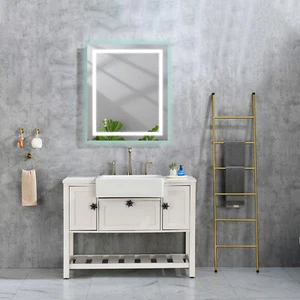 40x30in LED Bathroom Mirror with Frontlit and Backlit Wall Mounted Vanity Mirror - Picture 1 of 6
