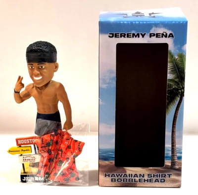 2025 Jeremy Pena Hawaiian Shirt Bobblehead Houston Astros SGA 6/14/25 NIB - Image 1 of 4