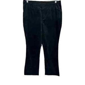 Isaac Mizrahi Womens Tall Velvet Full-Length Bootcut Pants Solid Black 32WT Size - Picture 1 of 2