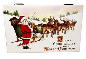 Punch Studio Nesting Valet Case Box Buenos deseos Santa Navidad 21842 Pequeño - Imagen 1 de 6