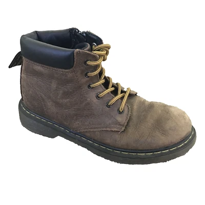 Dr Martens Docs Youth Kids Size US 3 Leather Combat Boots AW004 SK09V — 第 1/4 张图片