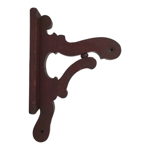 Vintage Corbel Bracket Plant Hanger Carved Oak Wood Architectural Salvage Cover