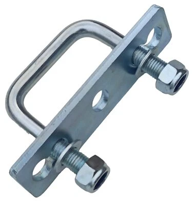 EMPULA 1 Stück M16 U Bügelschraube, Rohrschelle vierkant mit Gegenplatte Stahl verzinkt