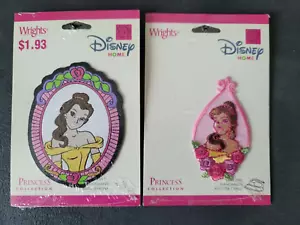 WRIGHTS DISNEY HOME PRINCESS COLLECTION 2ER SET BELLE BEAUTY BEAST PATCHES NEU - Bild 1 von 4