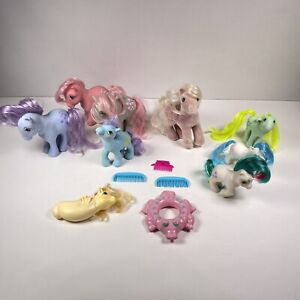 My Little Pony 1980s Lot Of 8 Ponies Unicorn Sea Pony Vtg