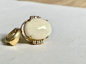 CIONDOLO CLIP 4,90ct. OPALE in ORO 333/8 CARATI - Foto 1 di 6