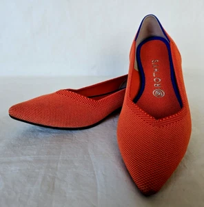 Rothy's Womens The Point Classic Orange Shoes Flats Size 9.5 - Picture 1 of 8