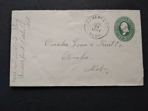 Nebraska: Somerford 1899 2c Gesamter Brief, DPO Custer Co - Bild 1 von 2