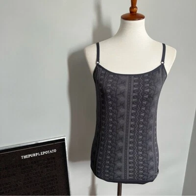 Camiseta sin mangas Athleta para mujer talla M gris estampado libre para respirar entrenamiento cami Foto 1 de 4