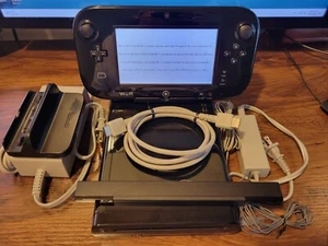 Nintendo Wii U Black 32GB Console Handheld System Complete W Tablet Controller - Picture 1 of 19
