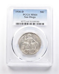1936-D San Diego Commemorative Half Dollar MS64 PCGS *7559 - Picture 1 of 3