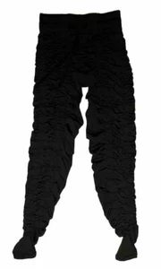 Agogie +20 Resistance Band Pants Leggings Women's PXS Black Ruched PT-1845 - Picture 1 of 5