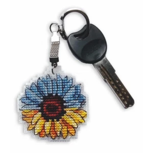 Sunflower reversible pendant cross stitch embroidery kit *** FREE SHIPPING - Picture 1 of 3