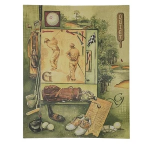 Anita Phillips Lienzo Golf Impresión Arte de Pared Palos Zapatos Camisetas Den Oficina Papá Regalo - Imagen 1 de 7