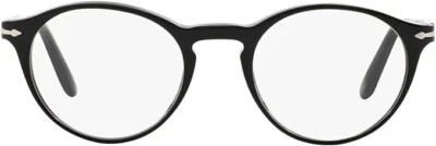 Gafas de lectura Persol PO3092V unisex redondas borde completo diseñador negro brillante 50 mm Foto 1 de 4