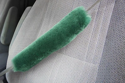 2 Emerald GREEN 9 inch Merino Sheepskin Seat Belt Shoulder Strap Pad Cover USA - Imagem 1 de 4