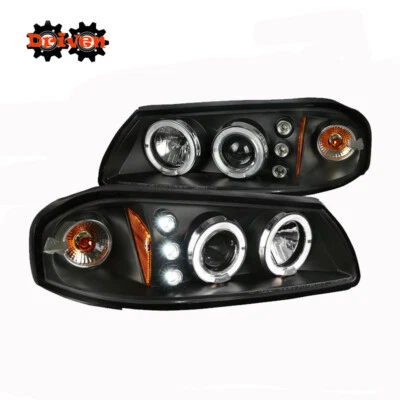 Faros halo proyector negros para Chevy Impala 00-05 con lámpara de actualización LED DRL Foto 1 de 4
