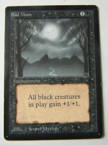 BAD MOON : MTG : BETA : 1993 : WOTC : GOOD : SEE PHOTO'S - Bild 1 von 11