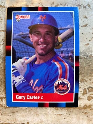 Gary Carter Baseball Card Donruss 1989 New York Mets Catcher League Stats - Image 1 of 2