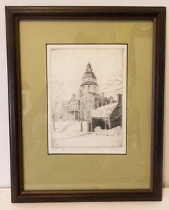 Don Swann "The State House & Colonial Treasury" Annapolis Maryland Firmado y # - Imagen 1 de 8