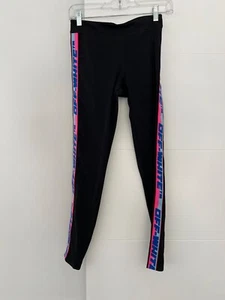 Off-White Negro Leggings Atléticos Rosa Pantalones Deportivos Rosa Borde Talla Mediana - Imagen 1 de 4