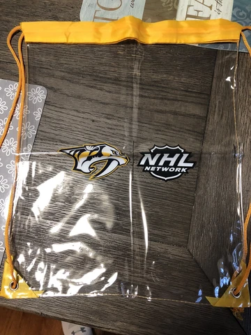 Nashville Predators Clear Drawstring Bag Arena Safe Cover