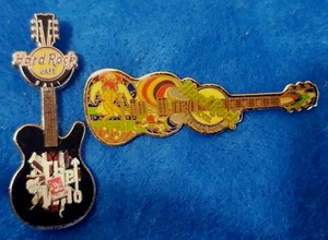 LAS VEGAS ERIC CLAPTON RAINBOW ANGEL GUITAR + BALI THE WHO Hard Rock Cafe 2 PINS - Picture 1 of 1