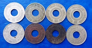 Juego Completo de Monedas Israel Palestina 5 Mil Mandato Británico - Lote de 8 Monedas - Imagen 1 de 2