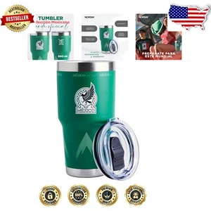 Robuster 30 Unzen Thermobecher - Mexico Football Team - für heiße & kalte Getränke - Bild 1 von 9