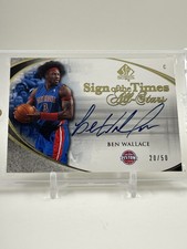 2005-06 SP Authentic Sign Of The Times All-Stars GOLD Auto /50 Ben Wallace HOF
