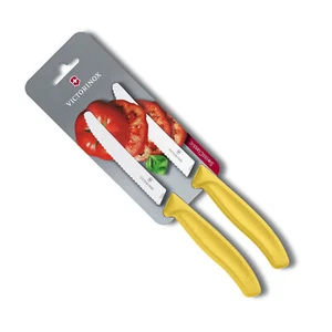 Victorinox 2 Cuchillos Tiene Tomates Y De Mesa Suizo Clásico -Jaune-6.7836.L118B - Imagen 1 de 3
