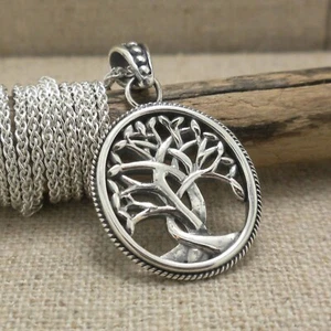 Medium Sterling Silver Celtic Tree of Life Pendant by KEITH JACK Chain & Boxed - Picture 1 of 10