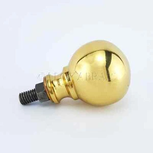 small solid Brass BED KNOBS 2.1/2" high vintage style COT hollow heavy polished - Picture 1 of 9