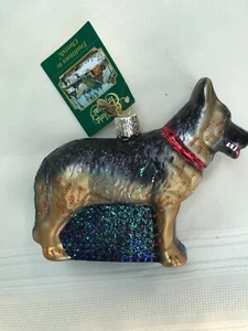 Old World Christmas "German Shepherd" Doggo Glass Ornament - Picture 1 of 4